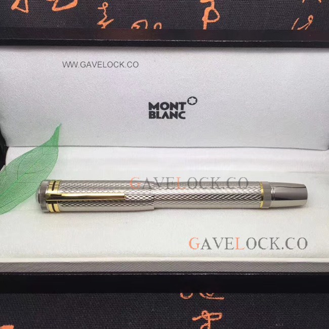Montblanc Heritage 1912 Silver Rollerball Pen Gold Clip